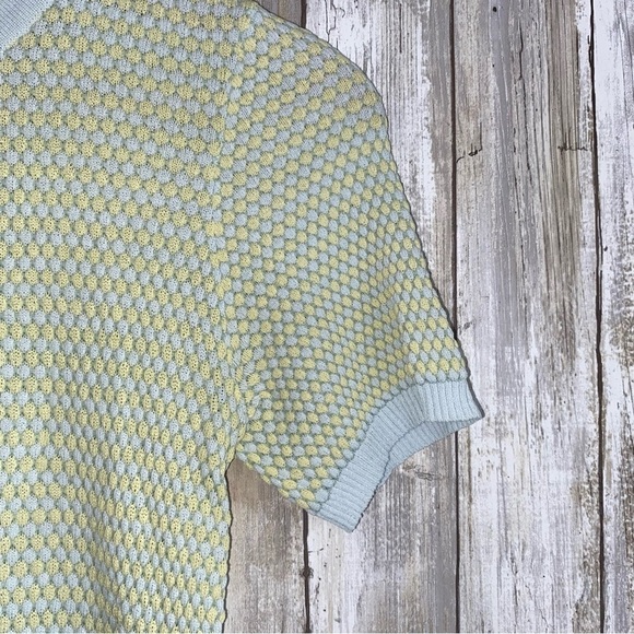 Zara Yellow & Blue Knit Tee - Picture 2 of 4